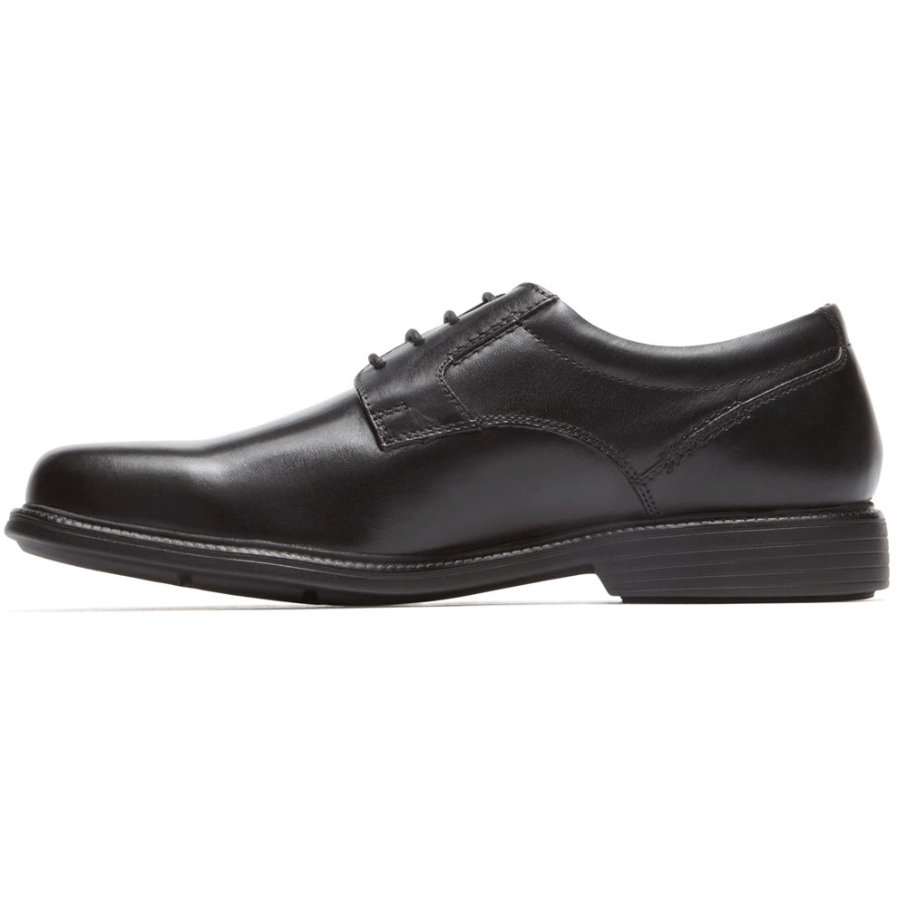 Rockport Singapore Mens Oxfords - Charles Road Plain Toe Black - ZS0123495